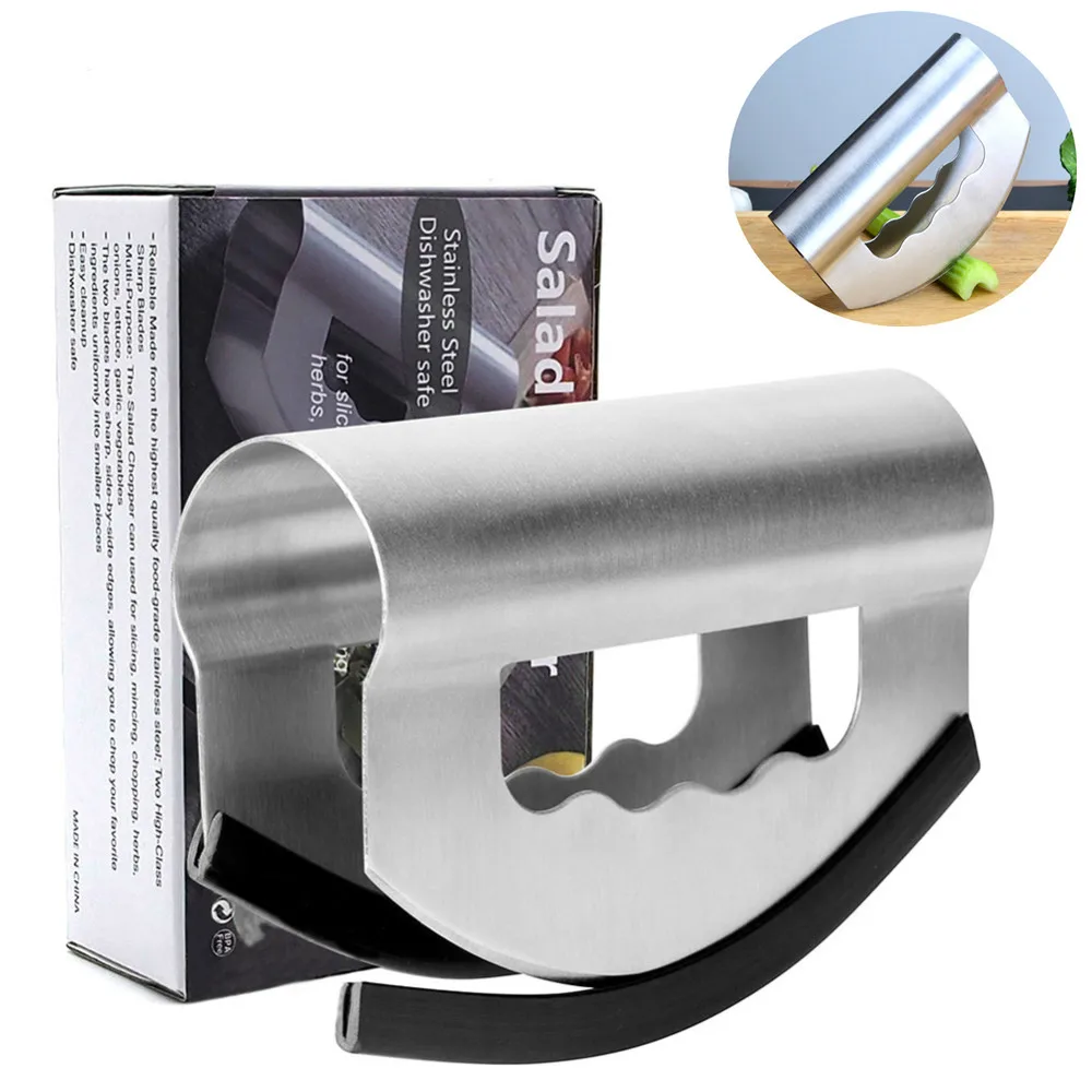 Креативный безопасно Vagetable фруктовый Резак Чоппер из нержавеющей стали двойной