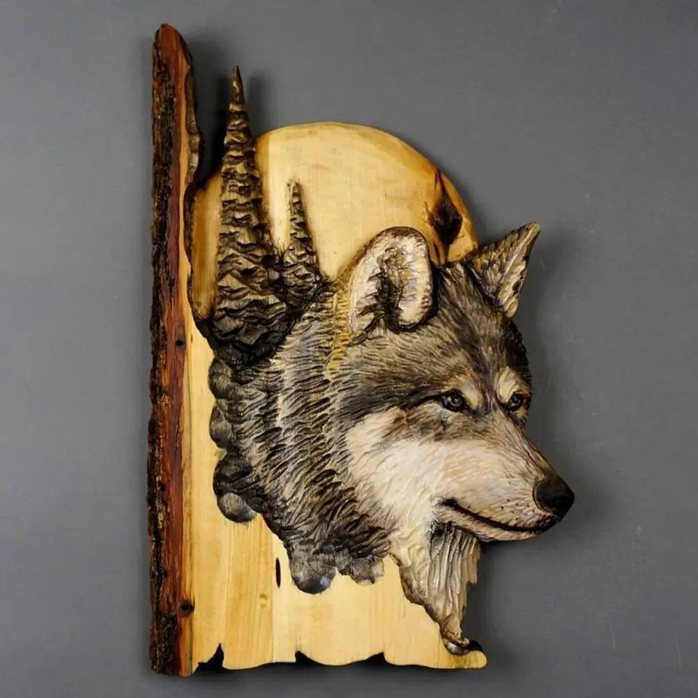 

Animal Head Wall Ornaments Resin Wall Hanging Decoration in Nordic style Decor Gift for Home Wolf elk bear raccoon