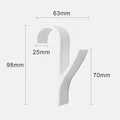 High Quality Hanger For Heated Towel Radiator Rail Clothes Hanger Bath Hook Holder Percha Plegable Scarf Hanger white 6pcs