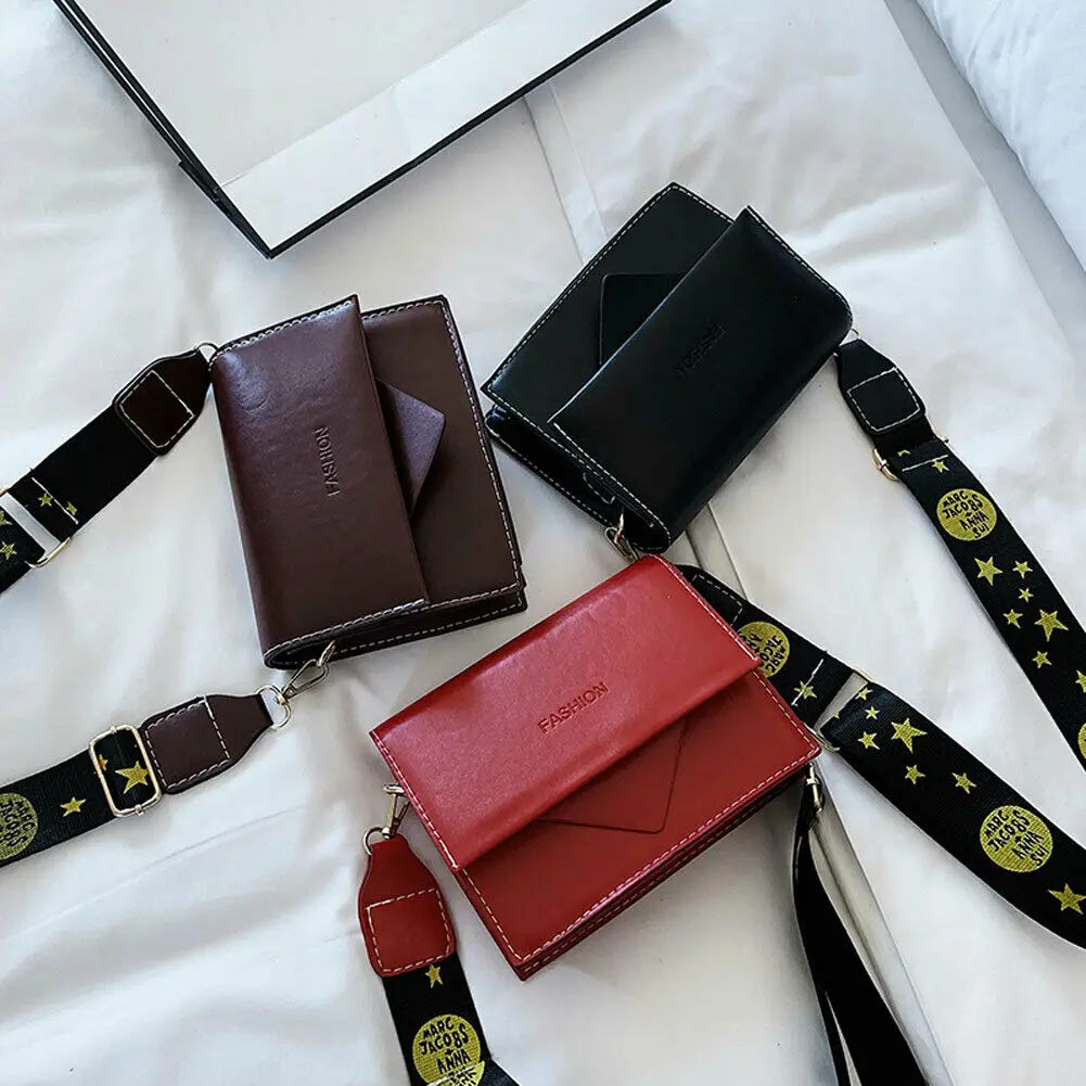 

2019 new women's shoulder bag PU leather handbag mini clutch bag solid color Messenger bag