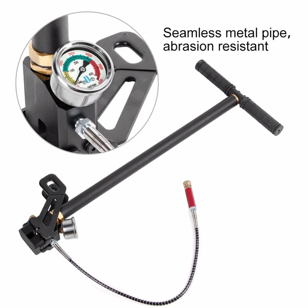 Hi-pressure 4500/6000 psi воздушный насос PCP пистолет ручной насос стремя зарядка газовый указатель фильтра клапан шланг для надувной каяк шины