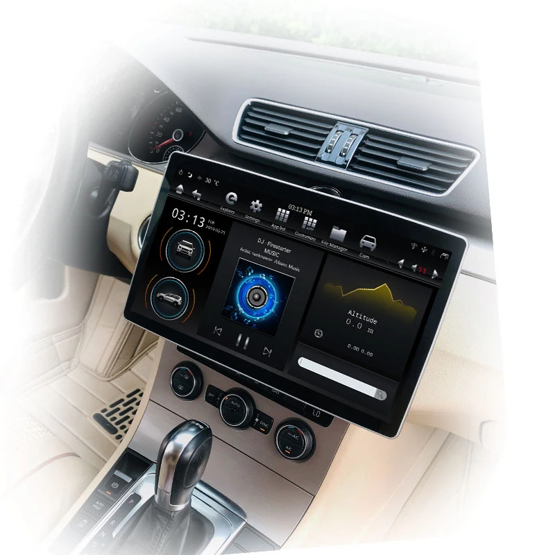 Автомагнитола 2 DIN 12 8 дюйма 6 ядер Android 1 Tesla Style вращение IPS экран DVD GPS плеер радио