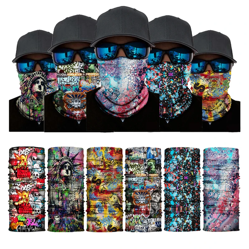 Волшебный шарф с 3D принтом бандана Шея Гетры Череп маска для лица мужчин