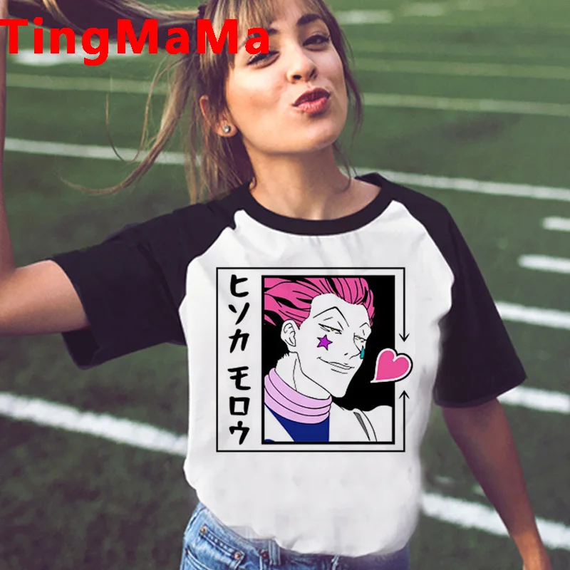 Kawaii летние топы Hunter X Graphic женские футболки забавная футболка в стиле японского