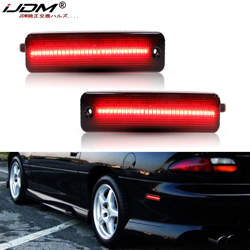 

IJDM Красный Полный светодиодный задний боковой маркер светильник для 93-02 Chevy Camaro светильник для вождения s/Parkin светильник s, замена OEM задние б...