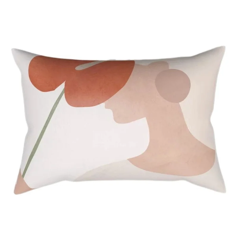 

30 cm x 50 cm Geometric Abstract Cushion Cover Short Plush Rectangle Sofa Living Room Seat Office Home Decor Pillowcase