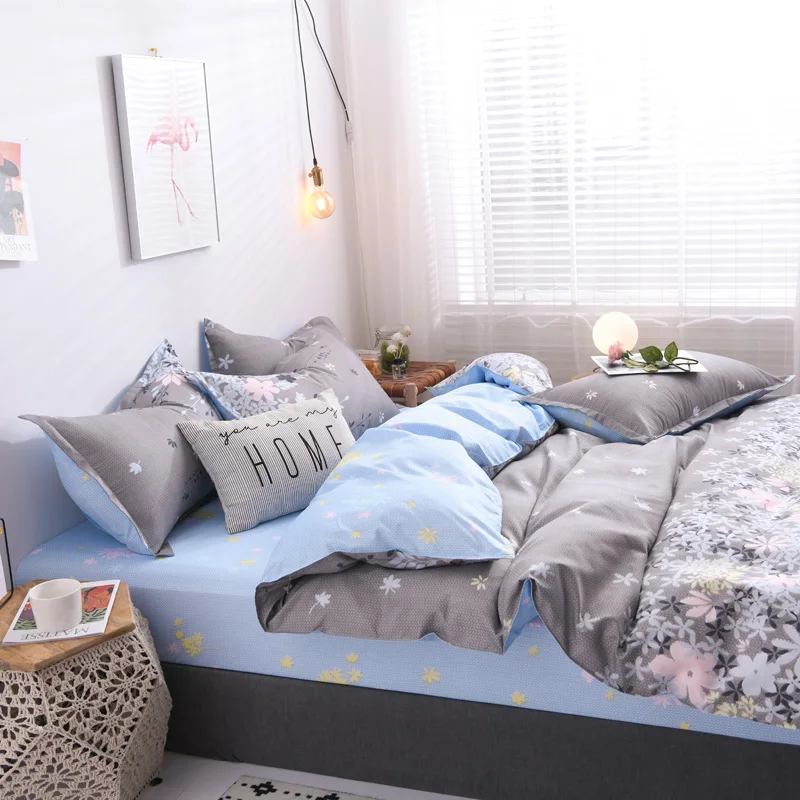 Модный комплект постельного белья в пасторальном стиле с цветочным рисунком