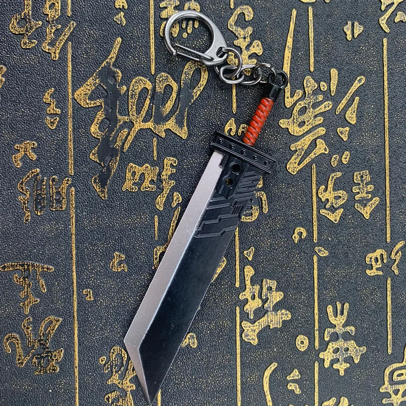 Men Final Fantasy 7 Remake Zack Fair Weapon Sword of Armor Break Key Ring Cloud Strife Buster Sword Keychain  Metal Game