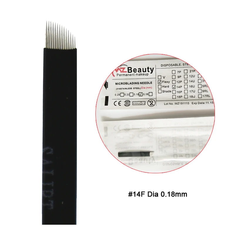 Сверхтонкие 0 18 мм иглы для микроблейдинга перманентного макияжа татуажа бровей