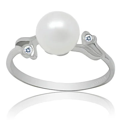 

Real 925 Silver Pearl Ring 7mm Good Quality Freshwater Pearl Silver Ring Sterling Silver Pearl Jewelry Brithday Gift for Girl