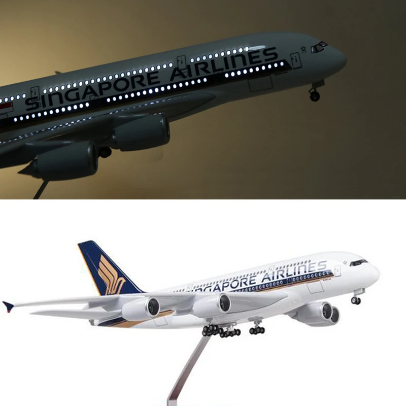 Модель самолета 45 см масштаб 1/160 модель аэробука A350 с светильник Кими колесами