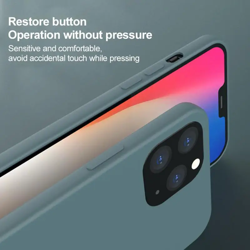 

New For IPhone 12 Case Liquid Silicone TPU Fall-proof Soft Shell For Iphone 12mini 12 12pro Max 6.7-inch Soft Cover Candy Case