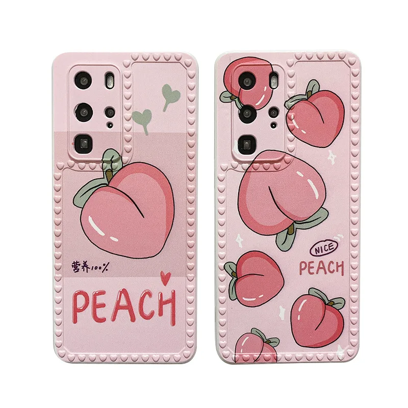 

Love Peach Photo Frame Phone Case for iPhone 11 12 Pro Max 13 Case Silicone Soft for iPhone XR X XS MAX 7 8 6 Plus Cover