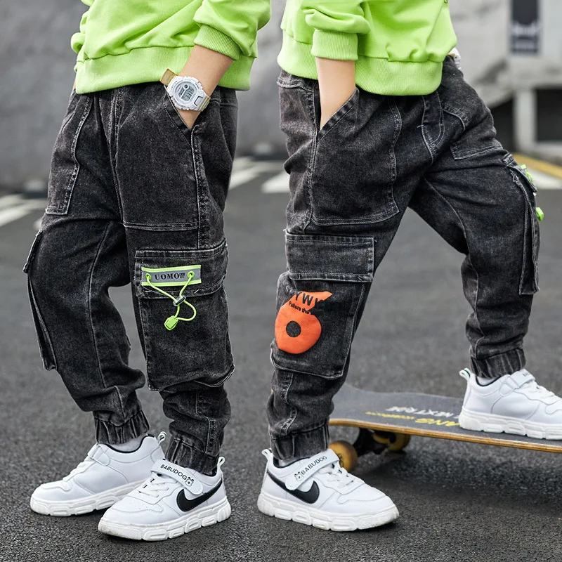 

2021 Soft Baby Spring Autumn Jeans Pants For Boys Children Kids Trousers Clothing Teenagers Gift Home Outdoor High Quality