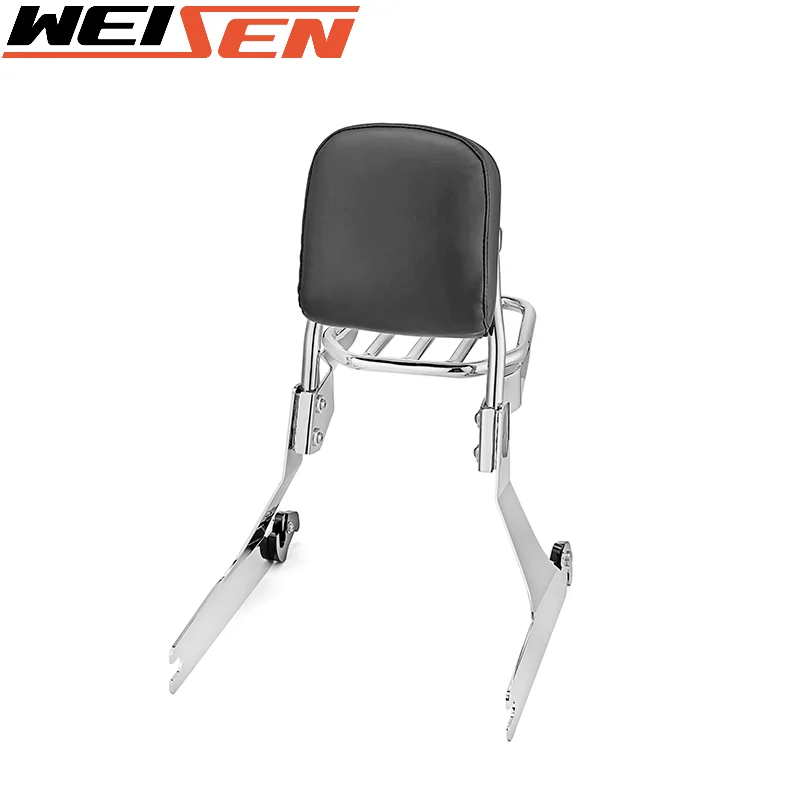 

Спинка для пассажирского мотоцикла Harley 2002-2005 Dyna Super Glide FXD, рейка для багажа из хромированной стали