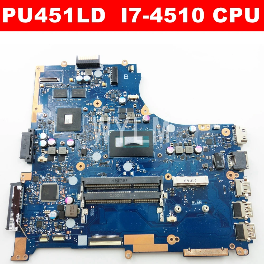 

PU451LD With i7-4510 CPU Mainboard REV 2.0 For ASUS PRO451L PU451L PU451LD Laptop Motherboard Tested Well Free Shipping
