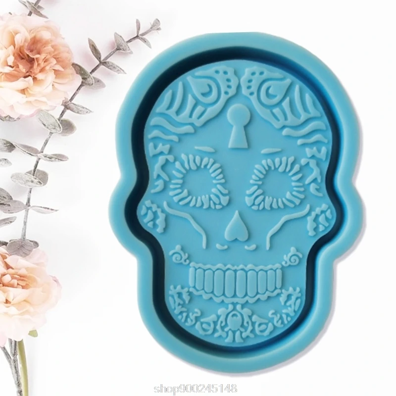 

DIY Crafts Table Desktop Decorations Silicone Mould Jewelry Making Tool Skull Shape Storage Box Mold O28 20 Dropshipping