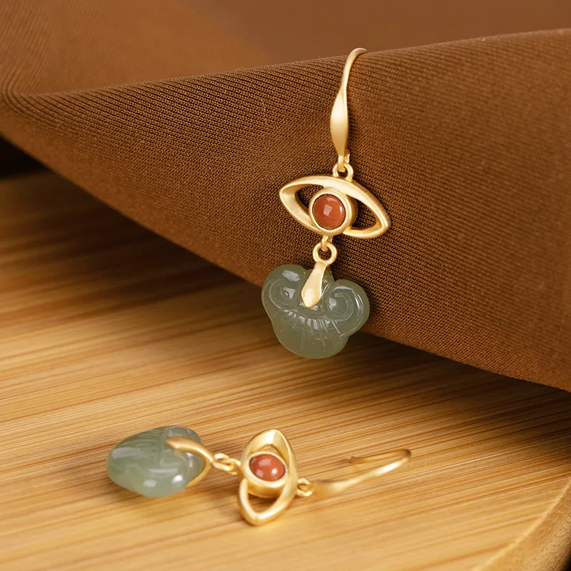 Hetian jade сапфир Позолоченные личности высокого класса Ruyi темперамент женские