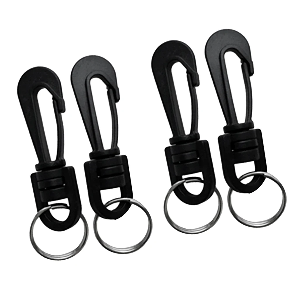 4Pcs Lightweight Swivel Spring Snap Hook Clasp Dive Light Compass Key Ring | Спорт и развлечения
