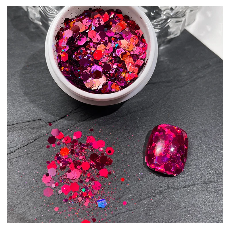 Новые украшения для дизайна ногтей блестки лазерные разноцветные смешанные