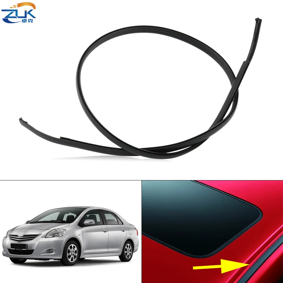 

ZUK Car Roof Drip Finish Moulding Strip With Metal Clip For Toyota Vios / Limo 07-13 (Asian) Yaris Sedan AU 07-13 Belta 06-12 JP