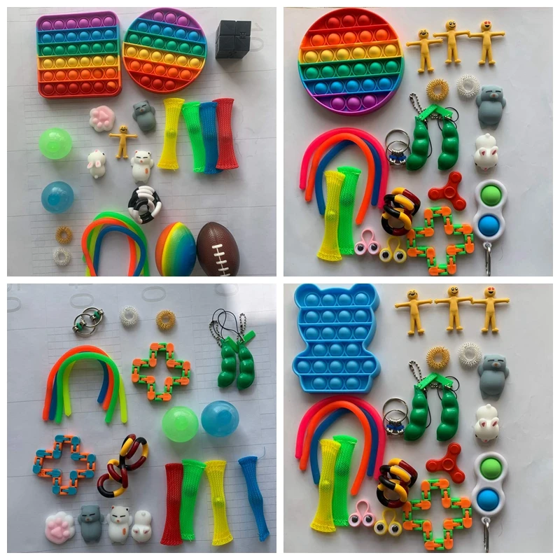 

Stretchy Strings Mesh Marble Gift Fidget Toys Anti Stress Toy Set for Adults Children Sensory Stress Relief Decompression Toys