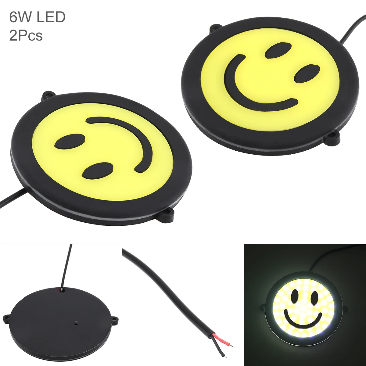 2 шт./лот светодиодные дневные ходовые огни лампа для эмоций улыбка