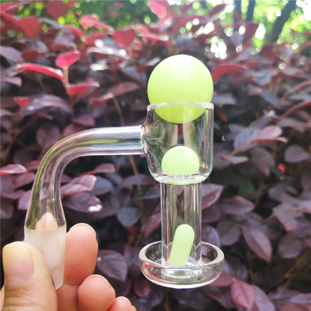 

OD 20mm Beveled Edge Terp Slurper Quartz Tube with Luminous Ball Carb Cap 10mm 14mm 18mm Joint for Daily Necessities