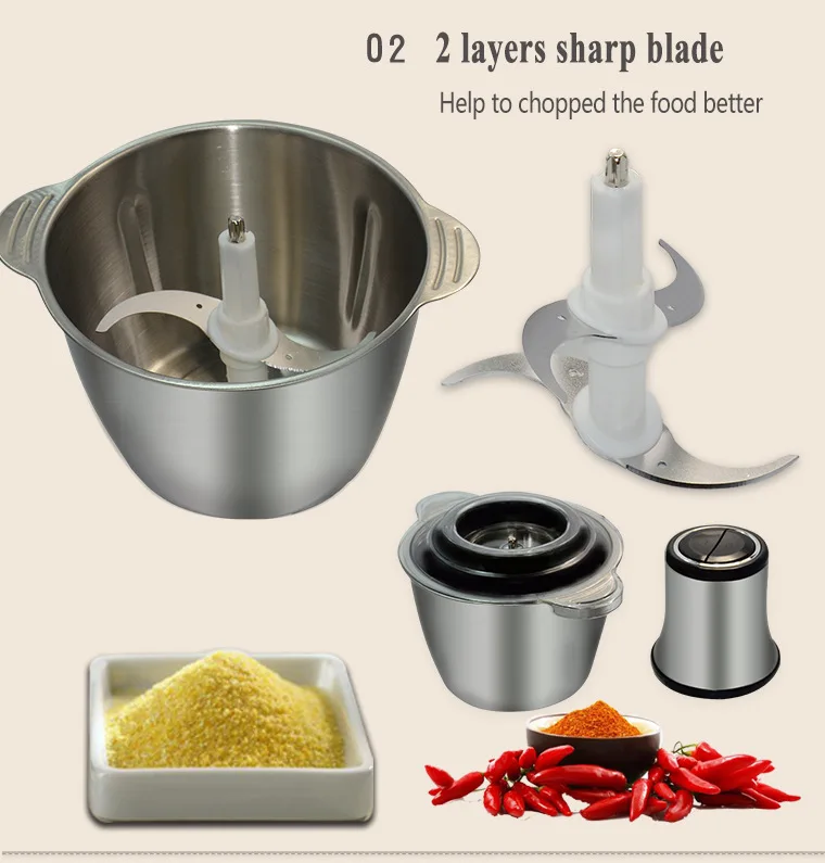 220 В перекрестная электрическая бытовая мясорубка ручной блендер для овощей