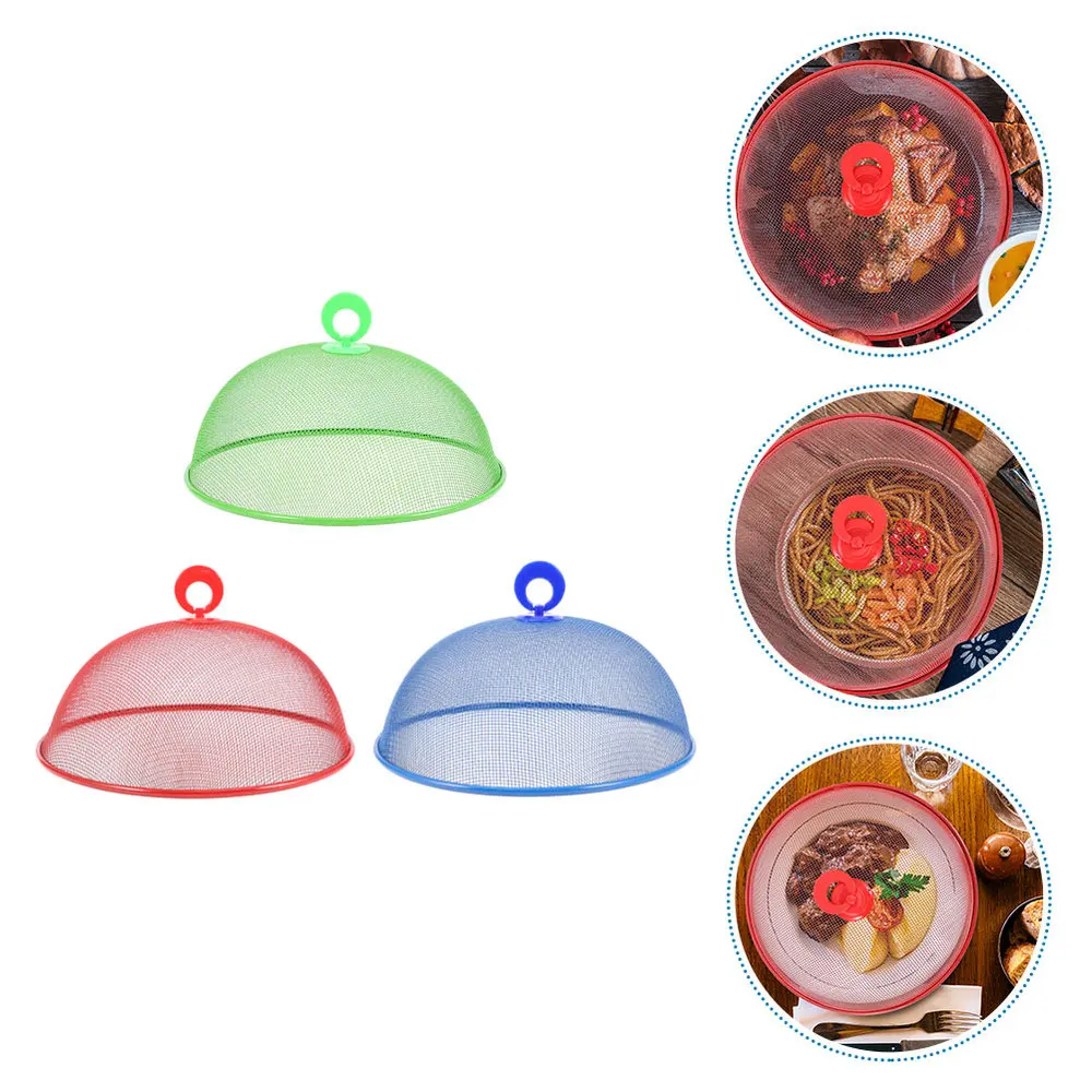 

3pcs Simple Dust Covers Insect-proof Dish Covers Household Fruit Protectors