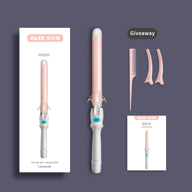 

MsWing Professional Electric Ceramic Hair Curler LCD Curling Iron Rotating Curler Hair Styling 22mm/25mm//28mm/32mm Hair Tool