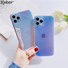 Роскошный Фиолетовый лазерный сверкающий чехол Aurora для телефона iPhone 13 11 12 Pro Max XS X XR 6 6S 8 7 Plus SE, прозрачный мягкий силиконовый мини-Чехол