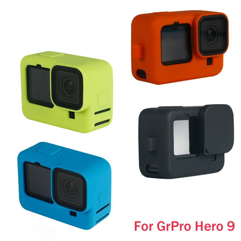 Силиконовый чехол для GoPro Hero 9 защитная крышка объектива Черные Аксессуары Go Pro