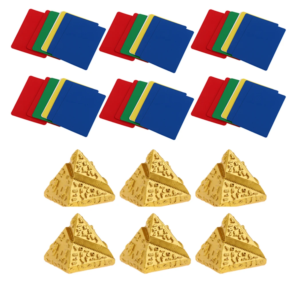 60 шт Портативные пластиковые карты + Древние Египетские пирамиды Статуэтка