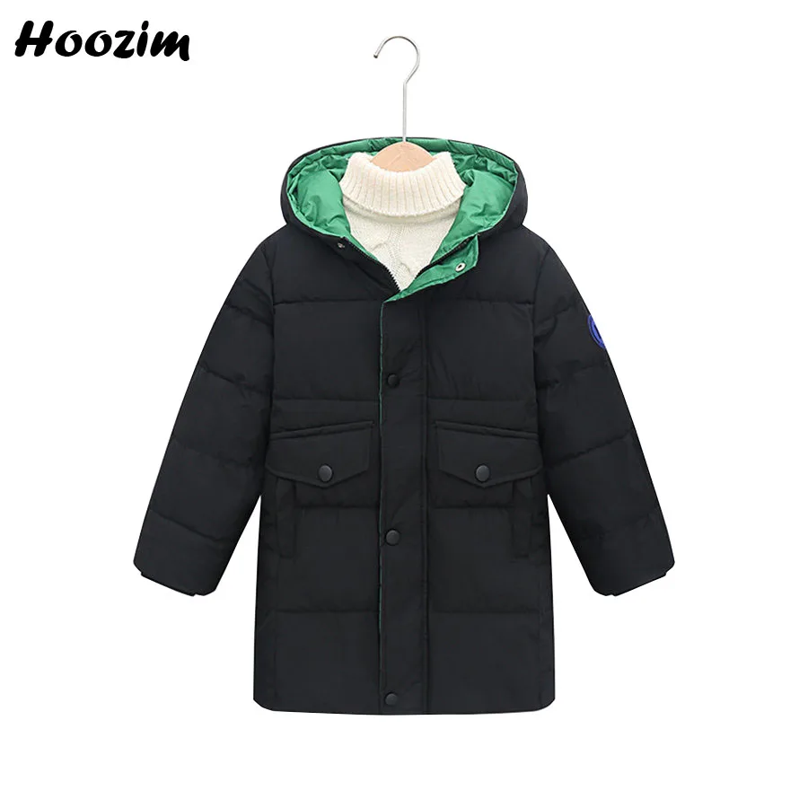 Зимняя Минималистичная однотонная куртка для мальчиков от 4 до 11 лет европейские