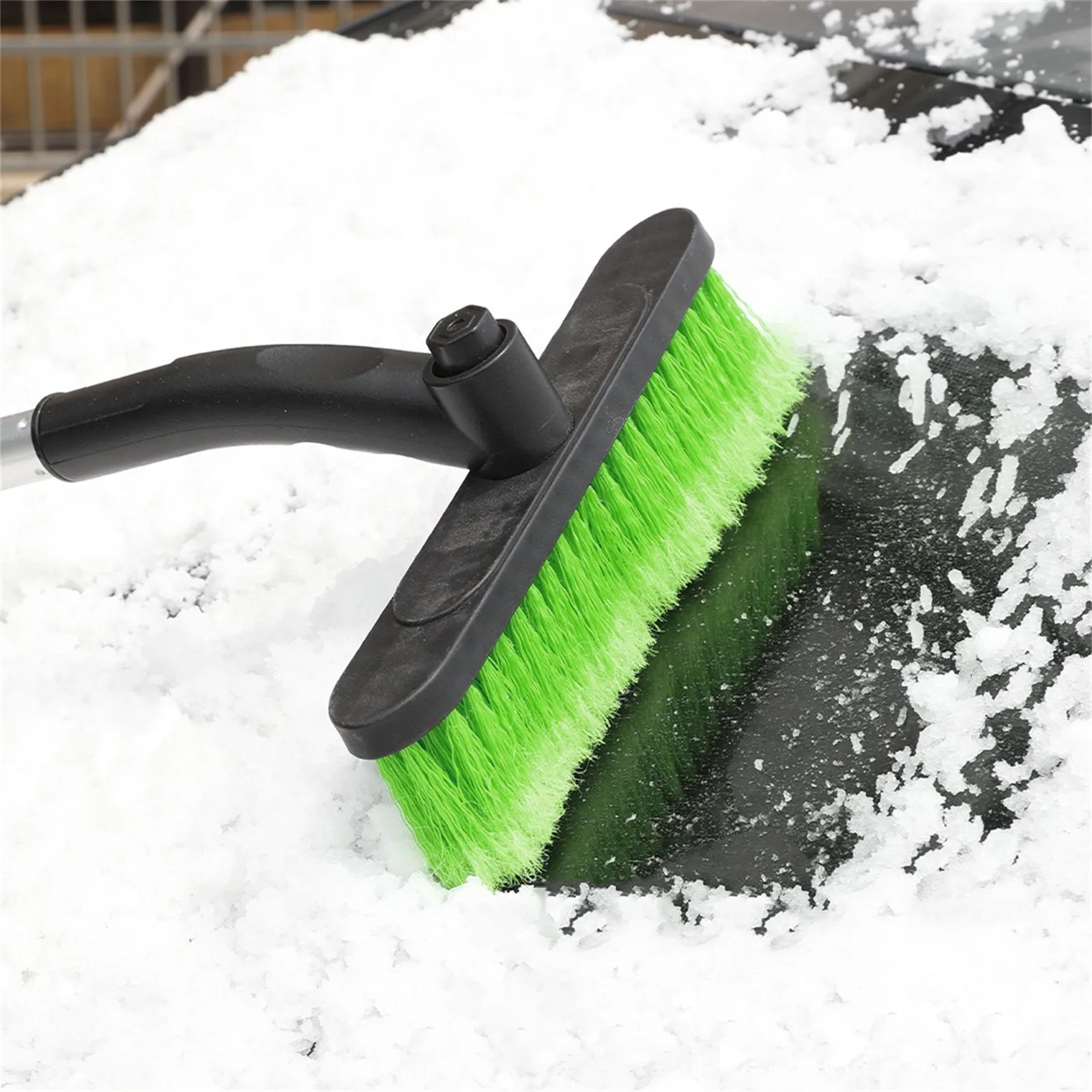 Snow Shovel For Car Telescopic Cleaning Tool Green Plastic Winter Machine Extendable Auto Ice Scraper | Дом и сад