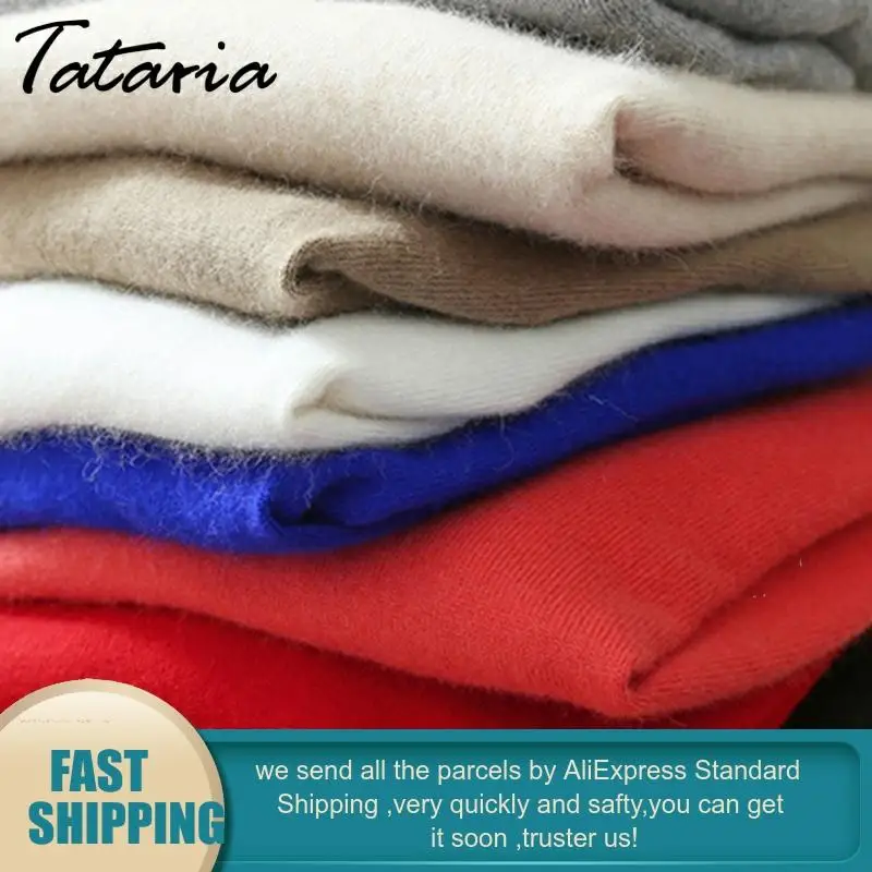 Свитер кашемировый Женский с высоким воротом и длинным рукавом теплый зимний |