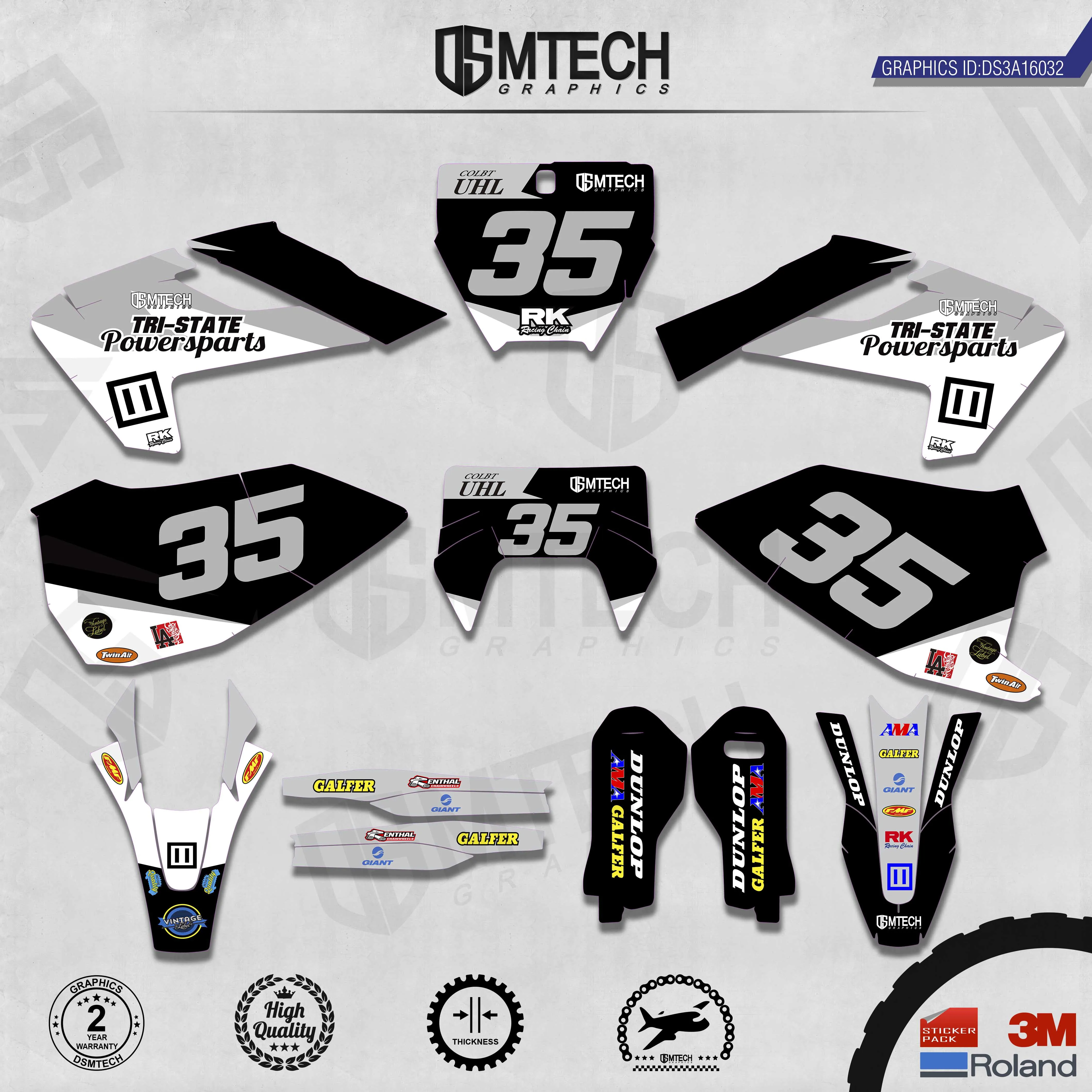 DSMTECH Customized Team Graphics Backgrounds Decals 3M Custom Stickers For TC FC TX FX FS 2016-2018  TE FE 2017-2019  032