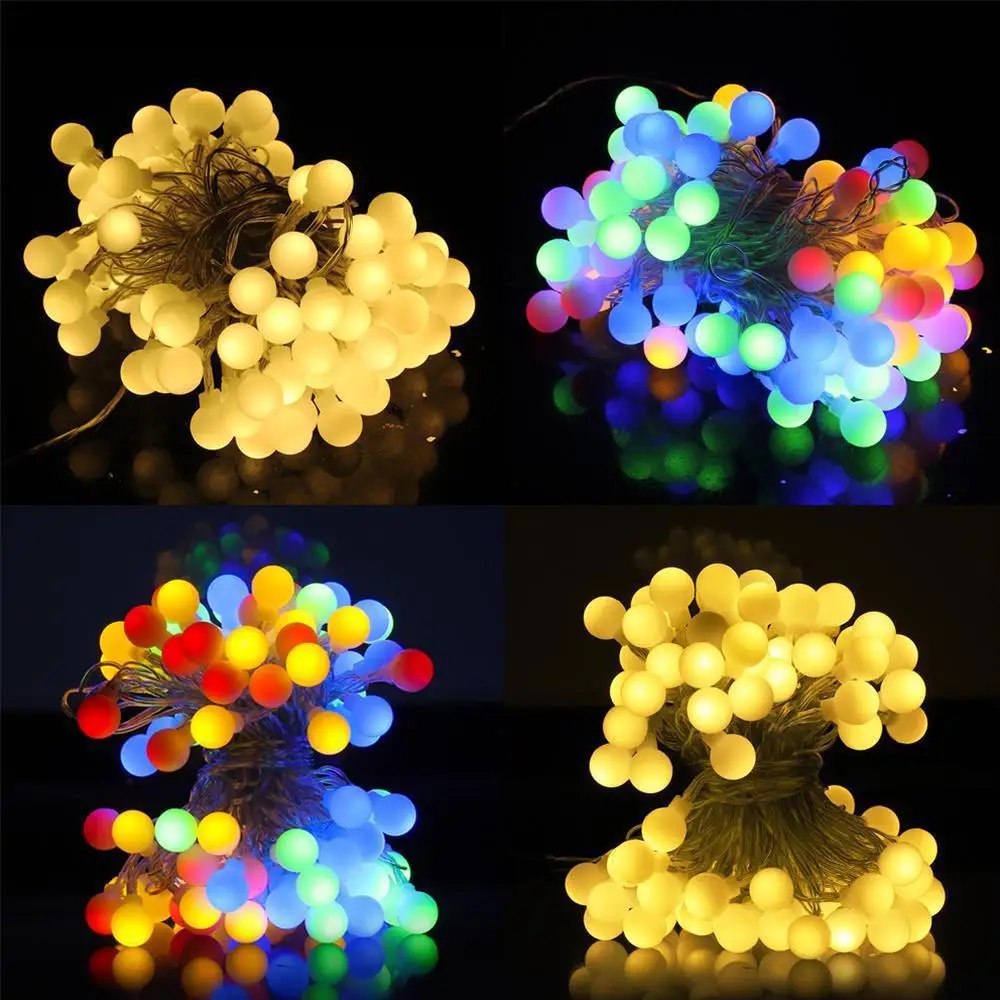 Led String Light Globe Bulb 10/20/30/50M AC220V Outdoor Waterproof Fairy Garland for Navidad Home Wedding Party Patio Decoration