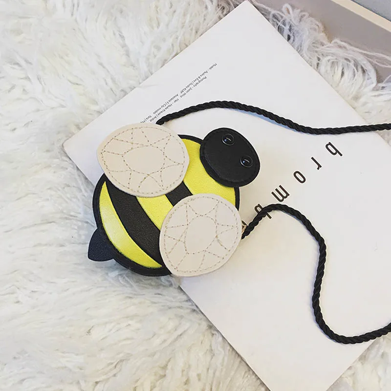 style 02 bee Модные маленькие сумки на одно плечо для девочек, милые детские сумки для хранения с мультяшными бантами, кошелек для монет, Детская сумочка, кошелек - Цвет: style 02 bee