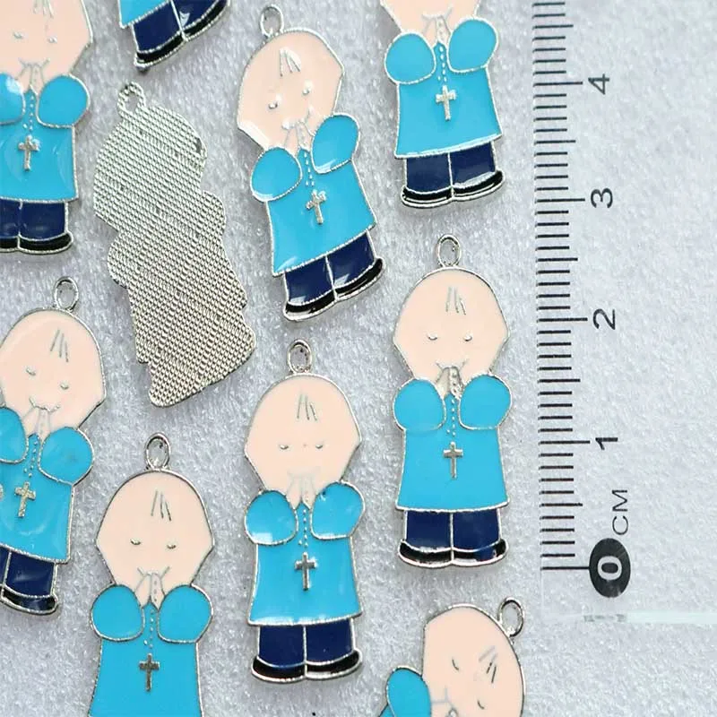 50 шт./милый католический мини медаль с мультяшным ангелом Гламурная модная