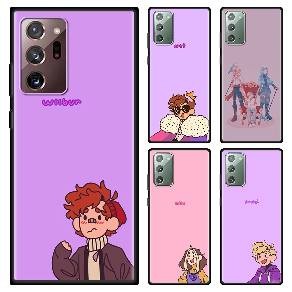 

Dream Smp Phone Case For Samsung Note 20 Ultra 10 Lite Plus 9 8 Shell Black TPU Silicone Cover Capa Fundas Para Coque