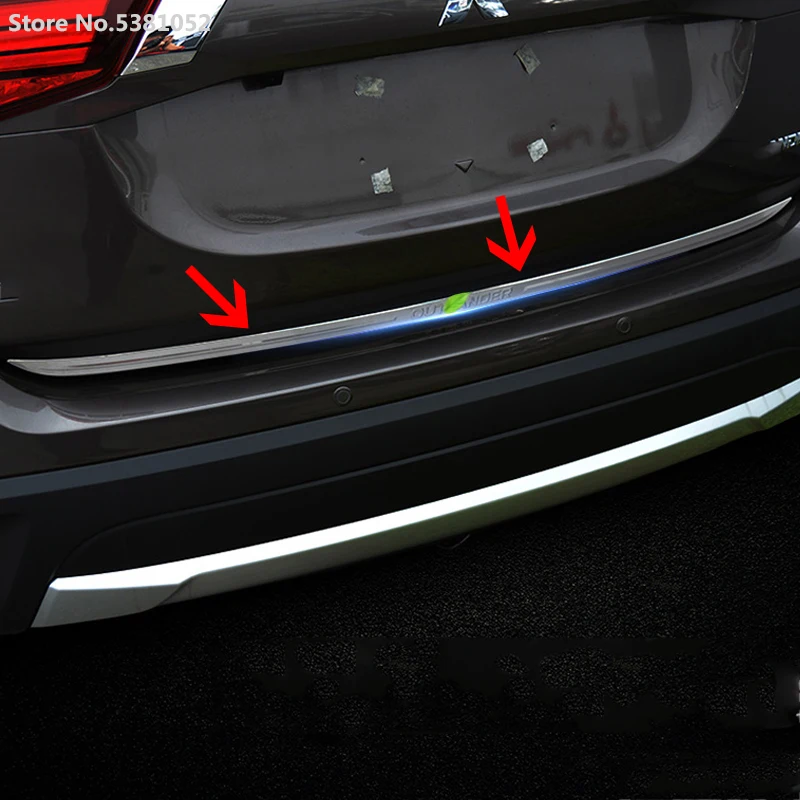 

Аксессуары для Mitsubishi Outlander 2013, 2016, 2018, 2020, 2021, задняя дверь багажника, крышка багажника, полоса, отделка задней двери из нержавеющей стали