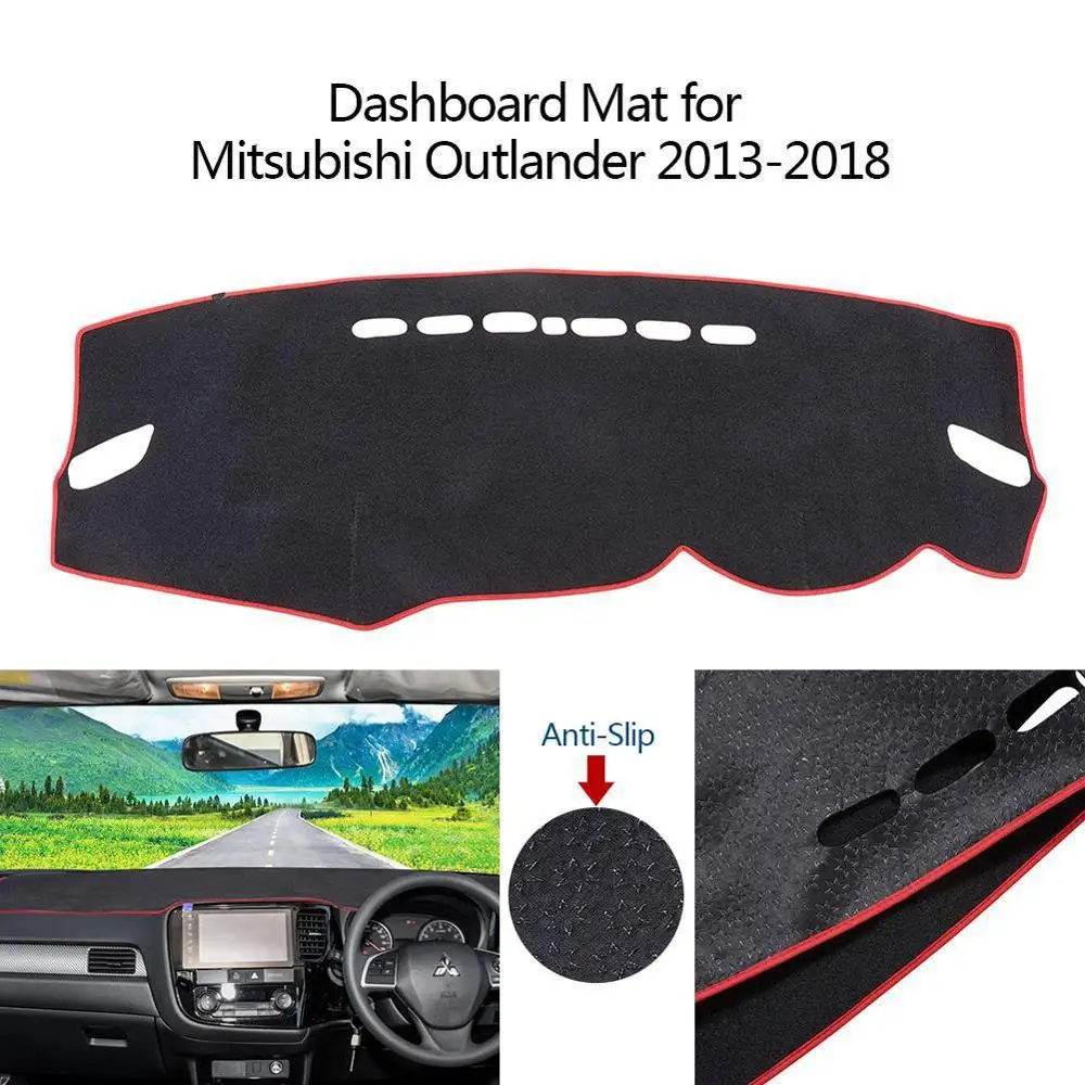 

Чехол для приборной панели автомобиля подходит для Mitsubishi Outlander 2013-2018, нескользящий коврик для приборной панели, защита от УФ-лучей, автомоби...