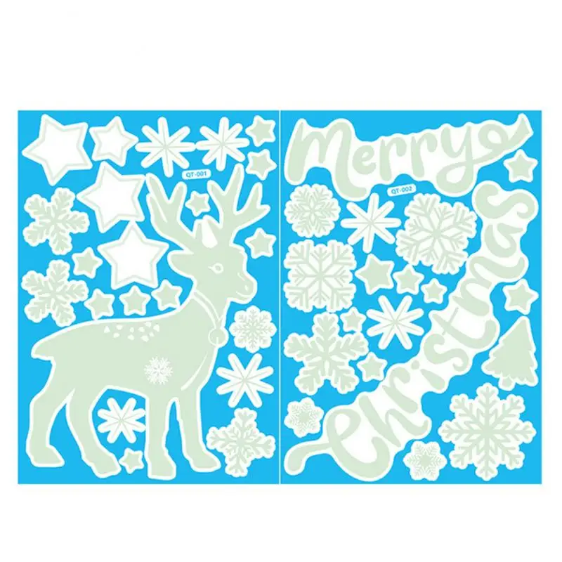 

2021 Luminous Snowflake Wall Stickers Glow In The Dark Decal For Kids Baby Rooms Bedroom Christmas Home Decoration Glow Stickers