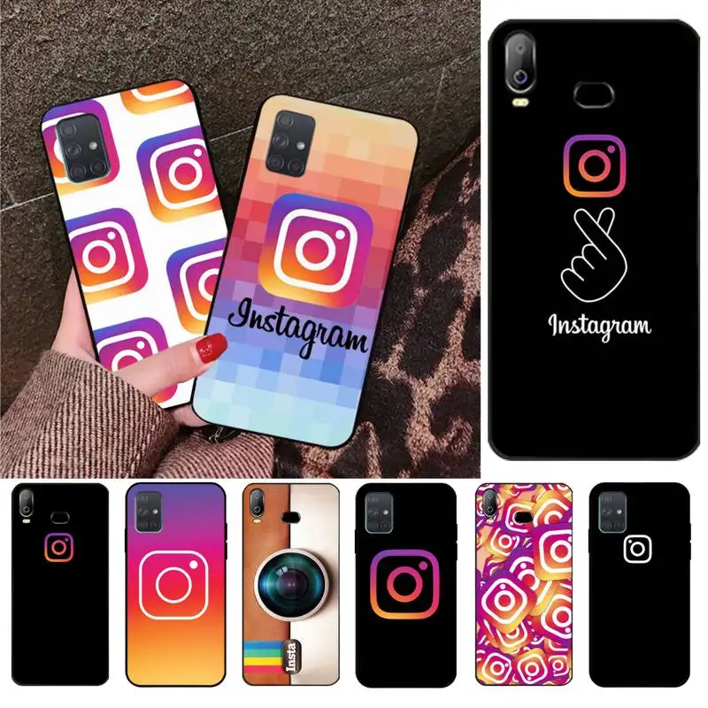 Классный Логотип Instagram DIY Роскошный чехол для телефона Samsung A10 A20 A30 A40 A50 A70 A80 A71 A51 A6 A8