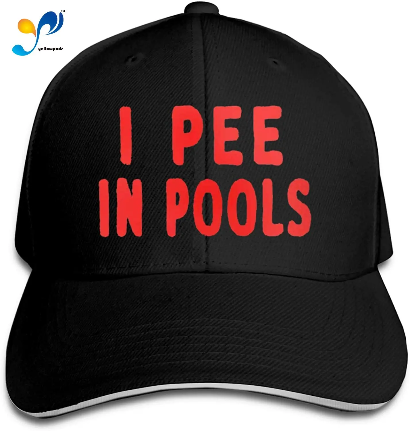 

Adult Casquette I Pee in Pools，Just Got Real Baseball Cap Adjustable Personalise Denim Dad Hat/Black