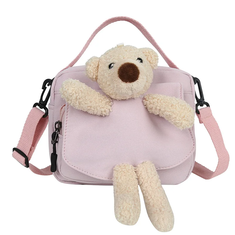 Маленькие сумки с милым медведем Женская нейлоновая сумка мессенджер женская