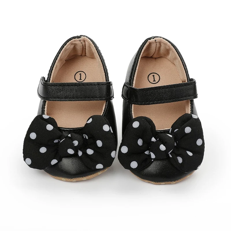 

Модная мягкая детская обувь для новорожденных девочек с бантиком-бабочкой; Нескользящая обувь для первых шагов