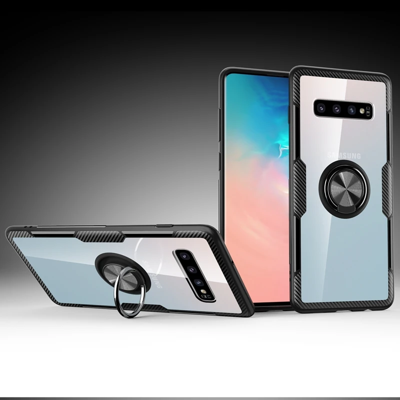 Прозрачное акриловое кольцо Броня чехол для samsung Note 10 Plus 9 автомобильный